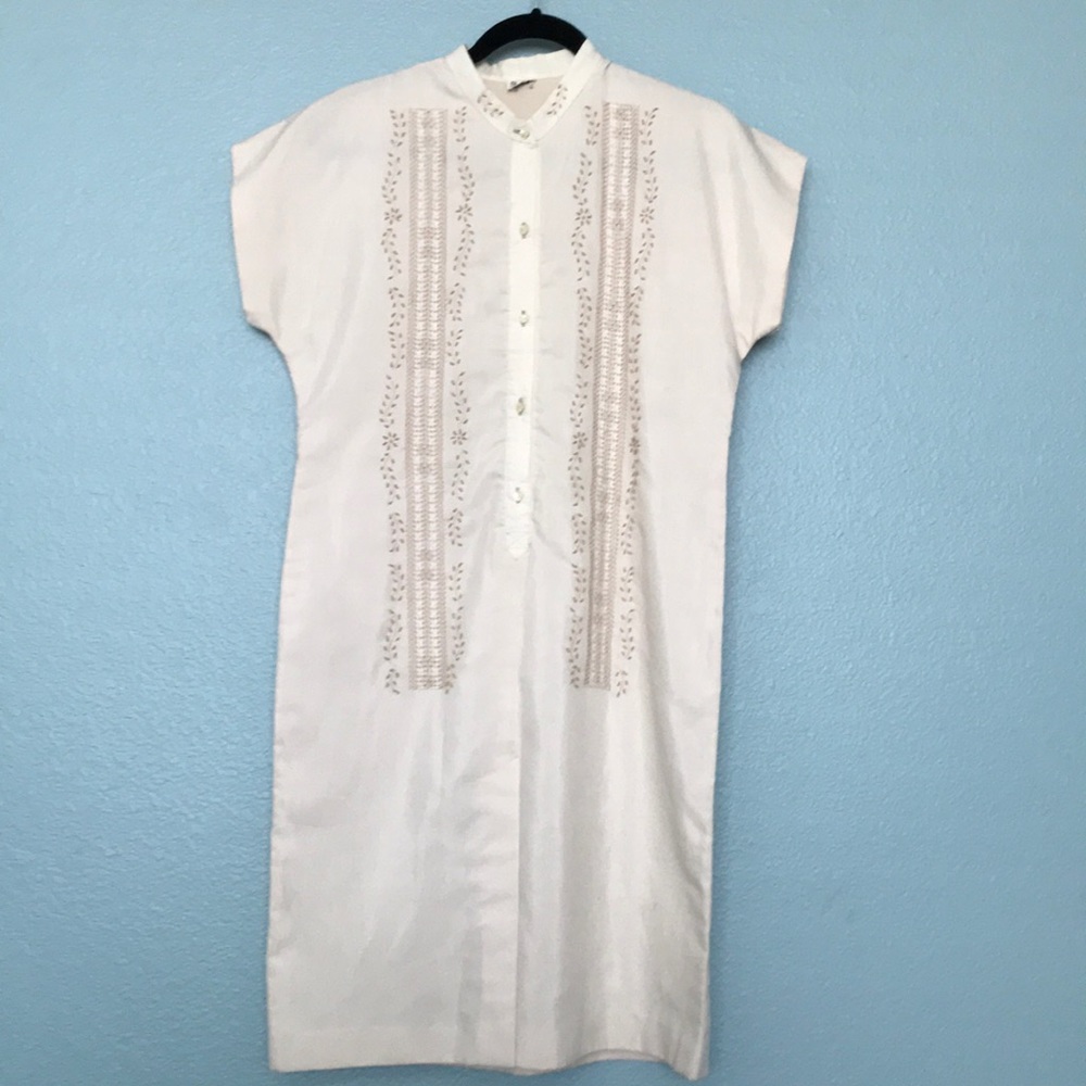 Vintage embroidered sheath dress